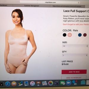 Ruby Ribbon, full support cami